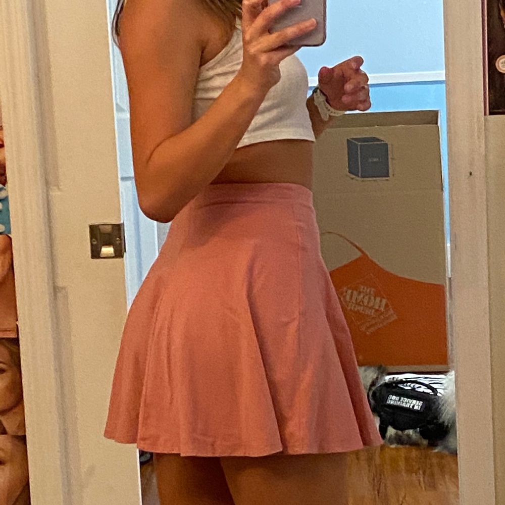 Navy and Pink Skater Skirt